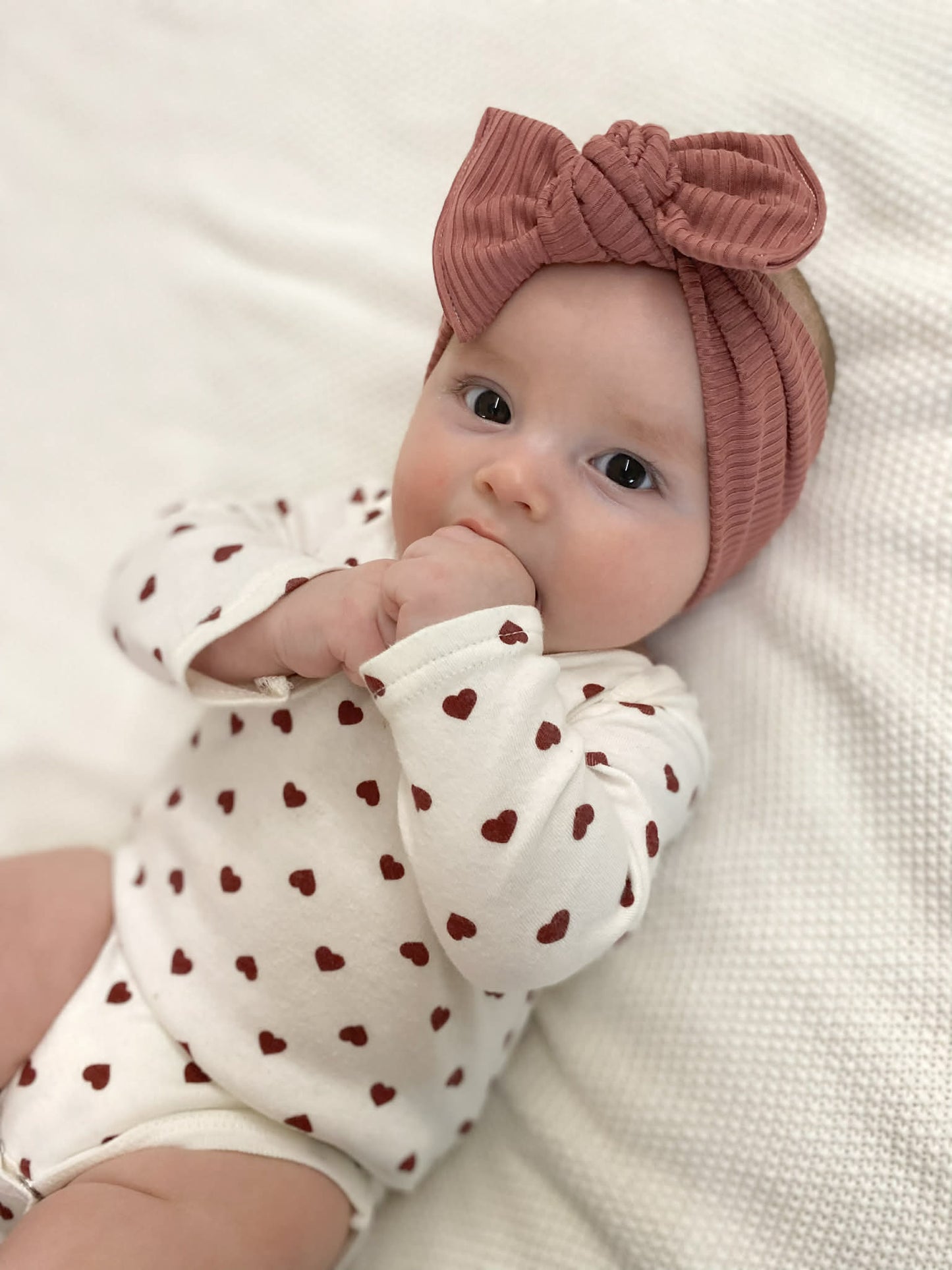 Mauve Ribbed Knotted Headwrap