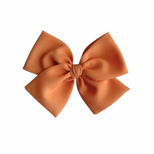 Cantaloupe Crepe Hand-tied Bow