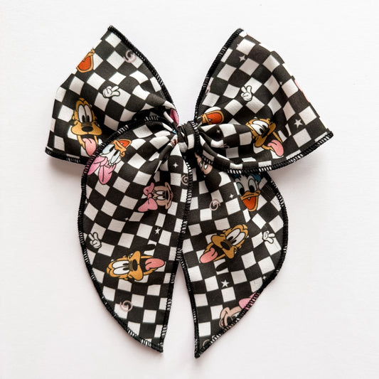Mickey+Friends Checkered Fable Bow