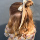 Champagne Velvet Long Tail Bow