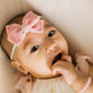 Baby Pink Velvet Hand-tied Bow