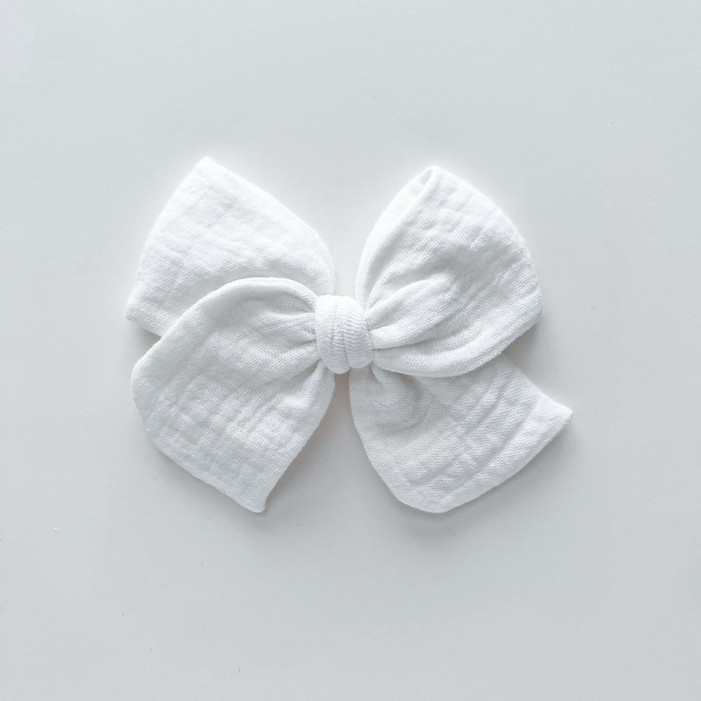 White Gauze Hand-tied Bow