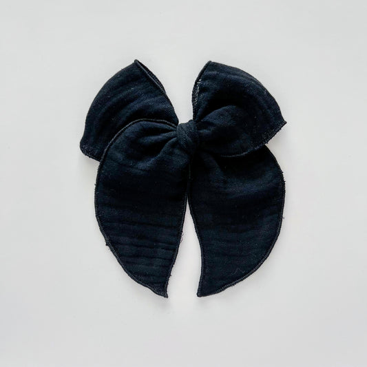 Black Gauze Fable Bow