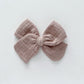 Taupe Gauze Hand-tied Bow