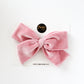 Baby Pink Velvet Hand-tied Bow