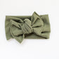 Olive Ribbed Tie-on Headwrap