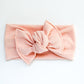 Blush Ribbed Tie-on Headwrap