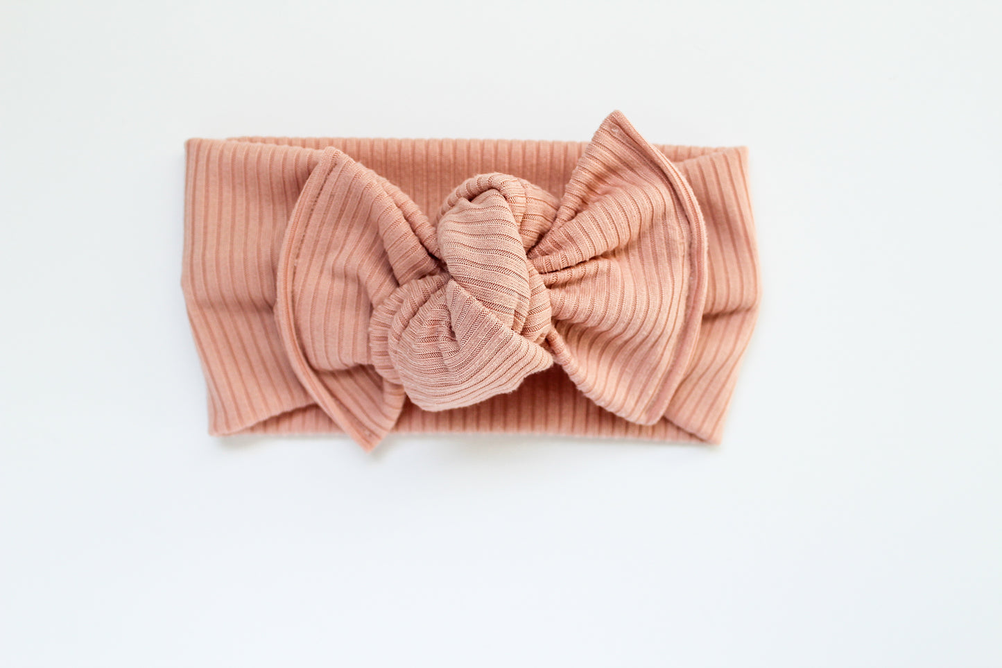 Dusty Rose Ribbed Tie-on Headwrap