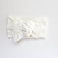 White Ribbed Chunky Knotted Headwrap