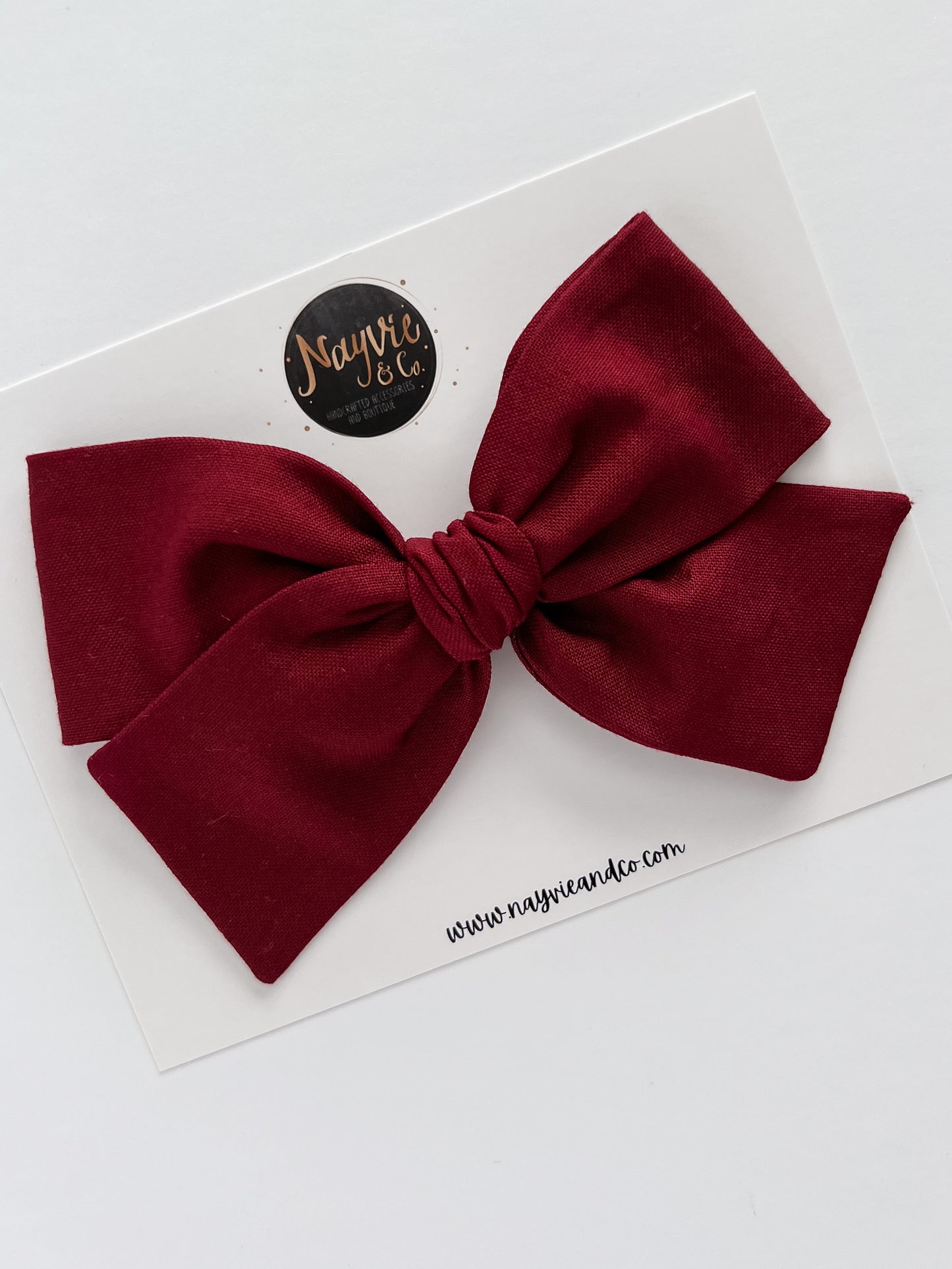 Cranberry Hand-tied Bow