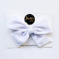 White Velvet Hand-tied Bow
