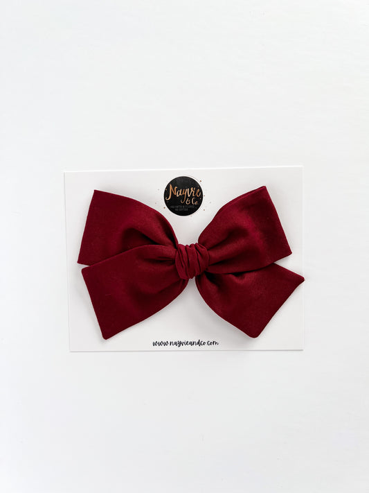 Cranberry Hand-tied Bow