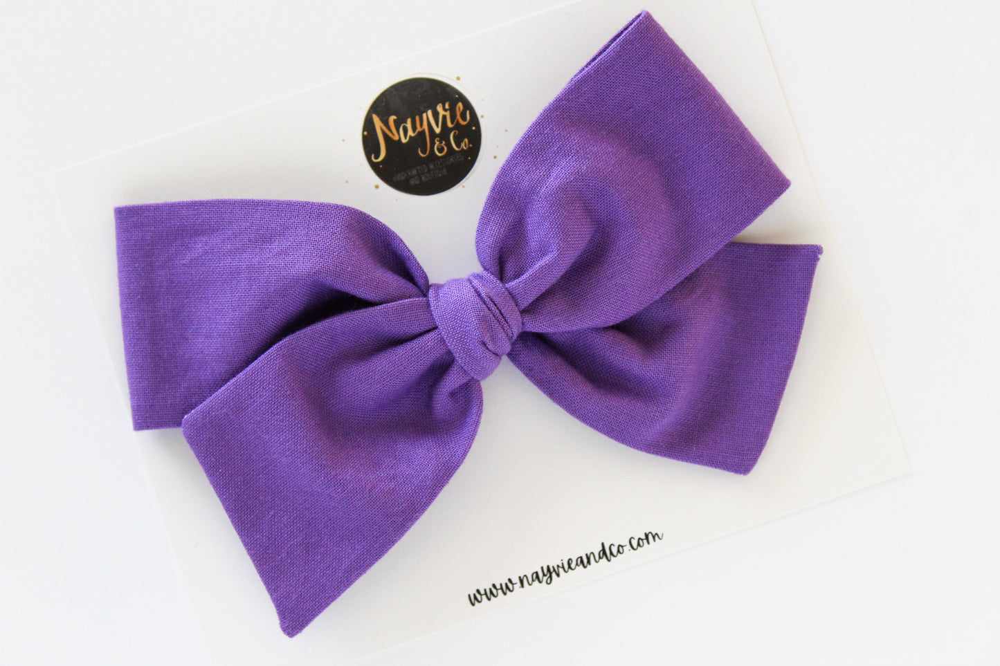 Purple Hand-tied Bow