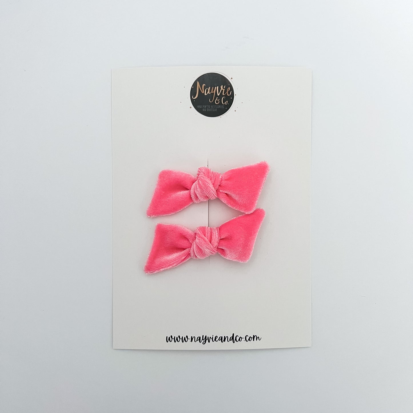 Candy Pink Velvet Twist Bow