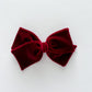 Cranberry Velvet Hand-tied Bow