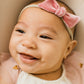 Dusty Pink Velvet Twist Bow