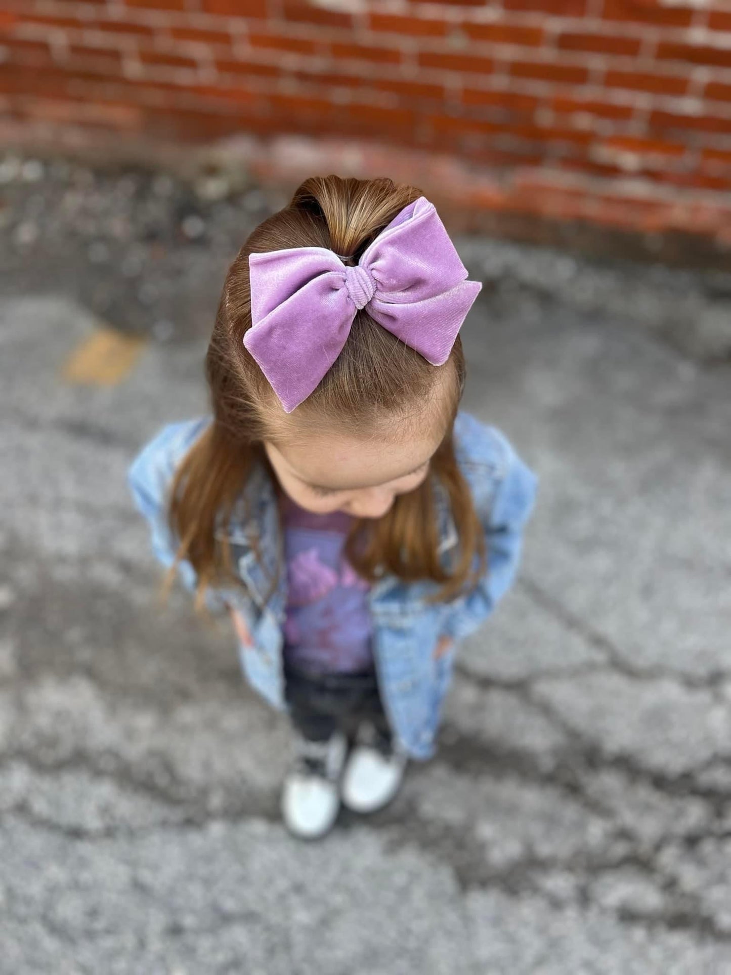 Lavender Velvet Hand-tied Bow
