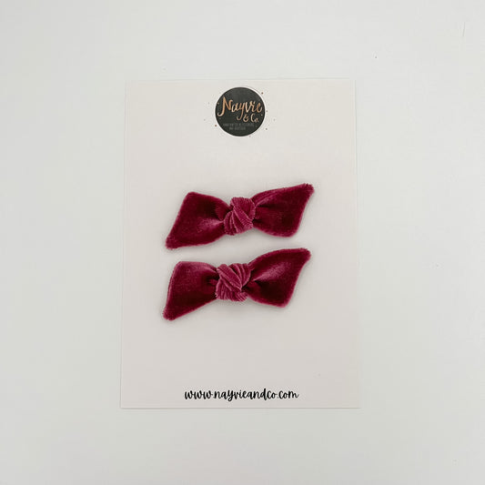 Rouge Velvet Twist Bow