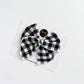White and Black Gingham Fable Bow