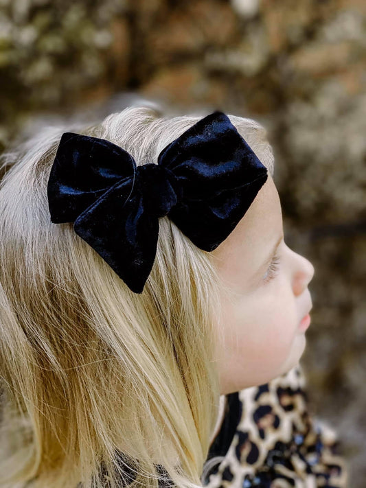 Black Velvet Hand-tied Bow