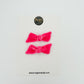 Neon Pink Velvet Twist Bow