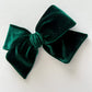 Evergreen Velvet Hand-tied Bow