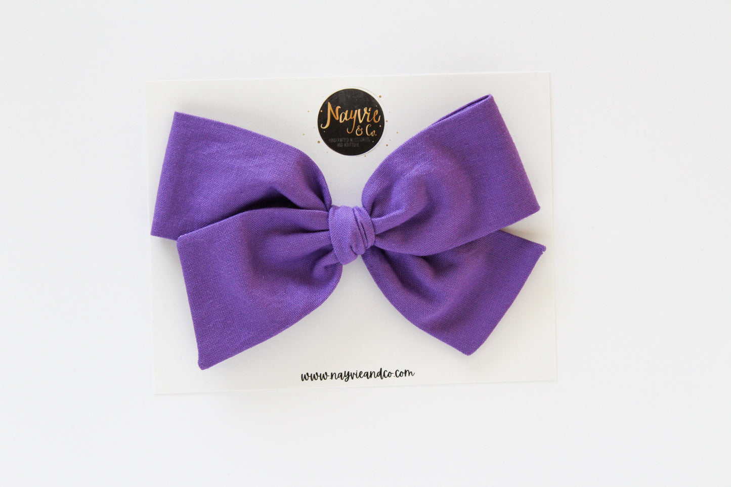 Purple Hand-tied Bow